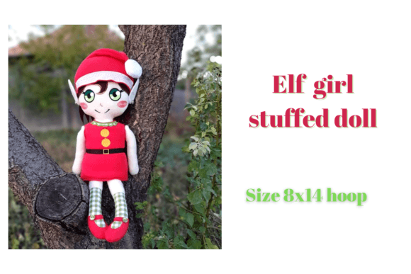 Christmas Elf Girl Doll ITH