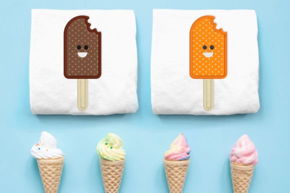 Happy Ice Cream Bar Popsicle Applique