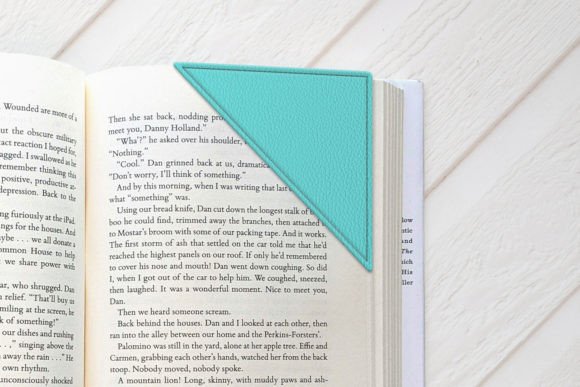 No Fray Fabric Corner Bookmark ITH