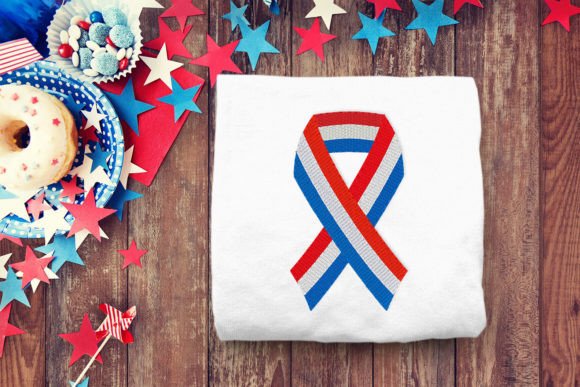 Patriotic Striped Ribbon Mini