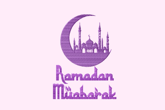 Purple Ramadan Mubarak