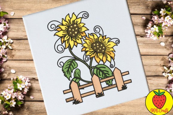 Sunflowers by the Fence
