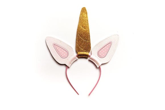 Unicorn Horn Ears ITH Headband Slider